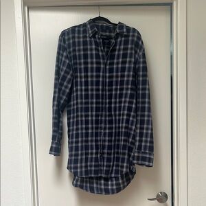 Zanerobe Navy and White Checkered Shirt
Long Fit “7 foot” shirt